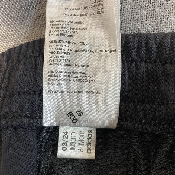 Adidas Future Icons Black Pants Joggers Tapered Fit  Men's Medium - Picture 13 of 14